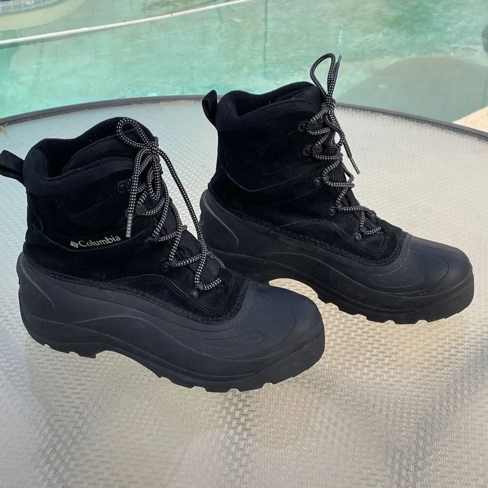 Columbia 200 Grams black winter boots - Mens Size: 10 - Leather Upper - Rubber
